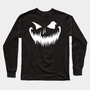 creepy pumpkin face Long Sleeve T-Shirt